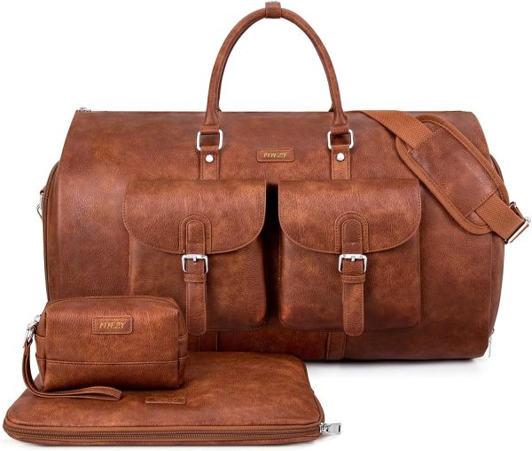 Garment Bag for Travel, Convertible Carry on Garment Duffel Bag for Men 3Pcs Weekender Bag 2 in 1 Hanging Suitcase Suit Bag